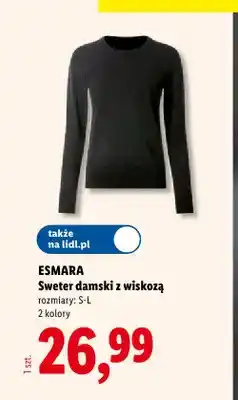 Lidl Sweter damski z wiskozą Esmara oferta