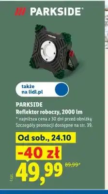 Lidl Reflektor roboczy Parkside 2000lm oferta