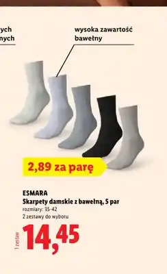 Lidl Skarpety damskie z bawełną Esmara 5-pak oferta