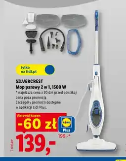 Lidl Mop parowy 2 w 1 1500W Silvercrest oferta