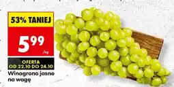 Biedronka Winogrono jasne na wagę oferta