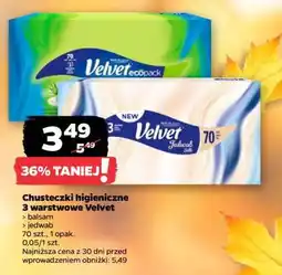 Netto Chusteczki higieniczne 3 warstwowe Velvet oferta