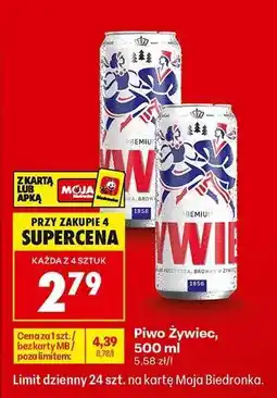 Biedronka piwo Żywiec 500 ml oferta