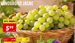 Biedronka Winogrono jasne na wagę oferta