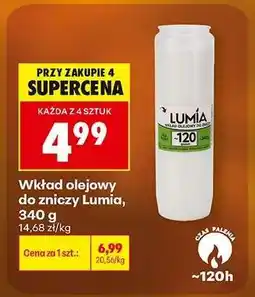 Biedronka Wkład olejowy do zniczy Lumia , 340 g oferta