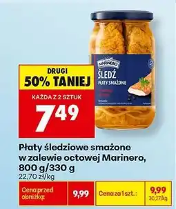 Biedronka Płaty śledziowe smażone w zalewie octowej Marinero, 800 g/330 g oferta