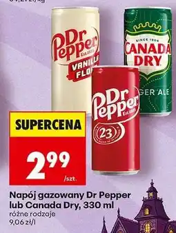 Biedronka Napój gazowany Dr Pepper lub Canada Dry, 330 ml oferta