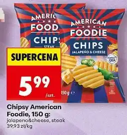 Biedronka Chipsy American Foodie, 150 g oferta