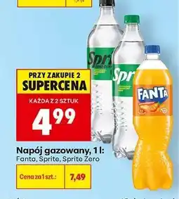 Biedronka Napój gazowany 1 l: Fanta, Sprite, Sprite Zero oferta