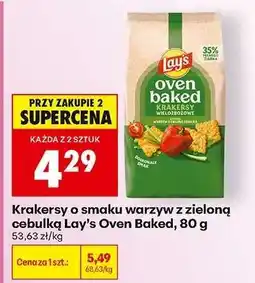Biedronka Krakersy o smaku warzyw z zieloną cebulką Lay’s Oven Baked, 80 g oferta
