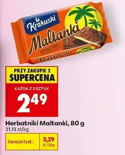 Biedronka Herbatniki Maltanki 80 g oferta