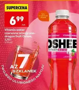 Biedronka Vitamin water czerwone winogrona-dragon fruit Oshee, 1,75 l oferta
