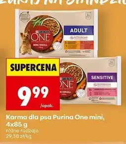 Biedronka Karma dla psa Purina One mini, 4x85 g oferta
