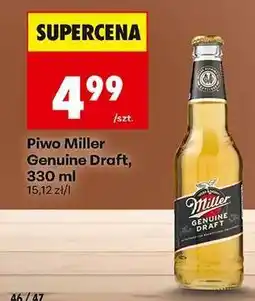 Biedronka Piwo Miller Genuine Draft, 330 ml oferta