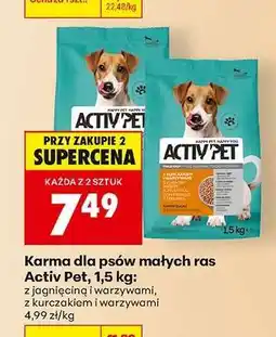 Biedronka Karma dla psów małych ras Activ Pet, 1,5 kg oferta