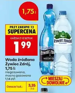Biedronka Woda źródlana Żywiec Zdrój, 1,75 l oferta