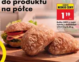 Biedronka Bułka 100% z mąki żytniej z dodatkiem witaminy D, 55 g oferta