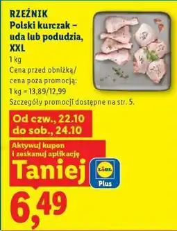 Lidl RZEŹNIK Polski kurczak – uda lub podudzia, XXL oferta