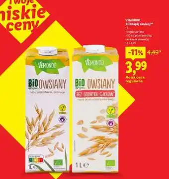 Lidl VEMONDO BIO Napój owsiany oferta