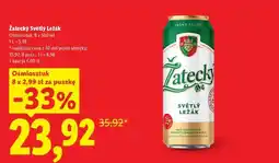 Lidl Žatecký Světlý Ležák oferta