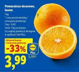 Lidl Pomarańcze deserowe, luzem oferta