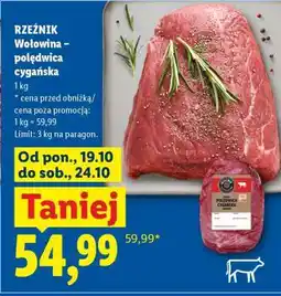 Lidl RZEŹNIK Wołowina – polędwica cygańska oferta