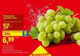 Lidl Winogrona jasne bezpestkowe, luzem oferta