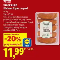 Lidl PIKOK PURE Kiełbasa śląska z szynki oferta