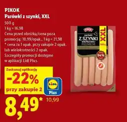 Lidl PIKOK Parówki z szynki, XXL oferta