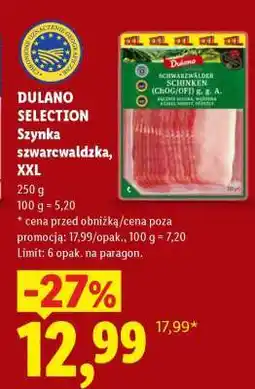 Lidl Dulano Selection Szynka szwarcwaldzka, XXL oferta