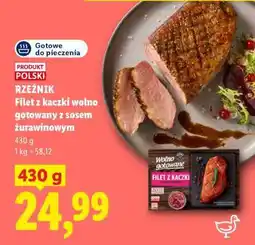 Lidl RZEŹNIK Filet z kaczki wolno gotowany z sosem żurawinowym oferta