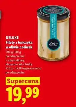 Lidl Deluxe Filety z tuńczyka w oliwie z oliwek oferta