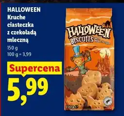 Lidl HALLOWEEN Kruche ciasteczka z czekoladą mleczną oferta