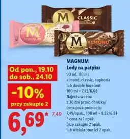 Lidl MAGNUM Lody na patyku oferta