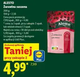 Lidl ALESTO Żurawina suszona oferta