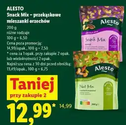 Lidl ALESTO Snack Mix – przekąskowe mieszanki orzechów oferta