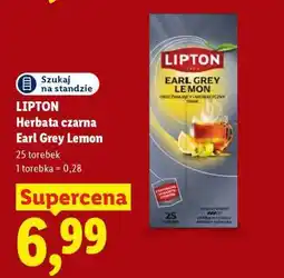 Lidl LIPTON Herbata czarna Earl Grey Lemon oferta