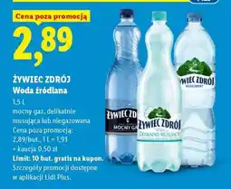 Lidl ŻYWIEC ZDRÓJ Woda źródlana oferta