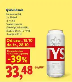 Lidl Tyskie Gronie oferta