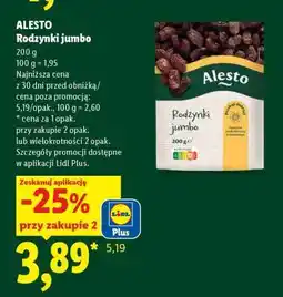 Lidl ALESTO Rodzynki Jumbo oferta