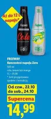 Lidl FREEWAY Koncentrat napoju zero oferta