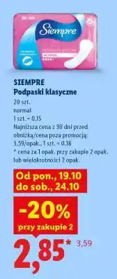 Lidl SIEMPRE Podpaski klasyczne oferta