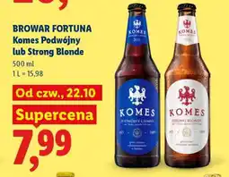 Lidl BROWAR FORTUNA Komes Podwójny lub Strong Blonde oferta