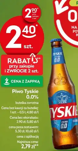 Żabka Piwo Tyskie 0.0% oferta