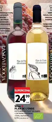 Wino czerwone Plan de l'Onde Coteaux du Pont du Gard wytrawne