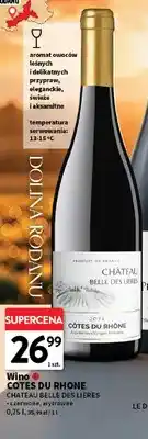 Intermarche Wino czerwone Cotes du Rhone Chateau Belle des Lieres oferta