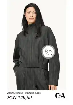 C&A Żakiet oversize - w cienkie paski C & A oferta