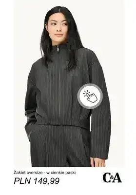 Żakiet oversize - w cienkie paski C & A