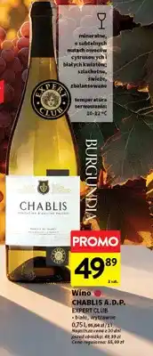 Intermarche Wino białe Chablis A.D.P. Expert Club wytrawne oferta