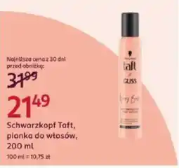 Rossmann Schwarzkopf Taft, pianka do włosów oferta
